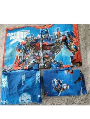 Vintage Y2k Transformers Twin Sheet Set Bedding Retro Cartoon Hero Bumblebee